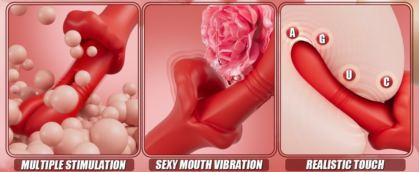 Vibrator Thrusting Dildo G Spot Clitoral Stimulator 10 Vibrating Adult Sex Toys Women Couples