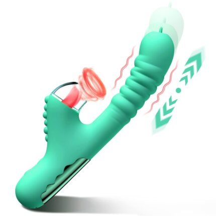 Lurevibe - Small Dinosaur Vibrator Telescopic Tongue Sucking Clit Stimulation Vibrator