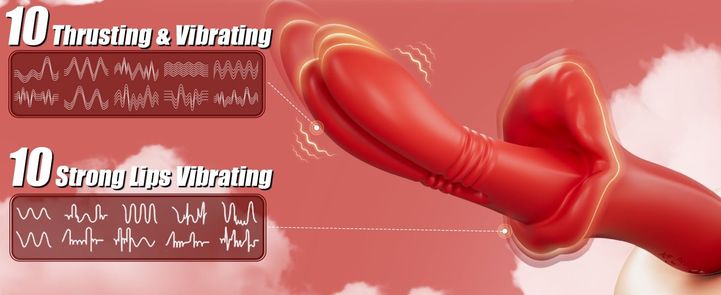 Vibrator Thrusting Dildo G Spot Clitoral Stimulator 10 Vibrating Adult Sex Toys Women Couples